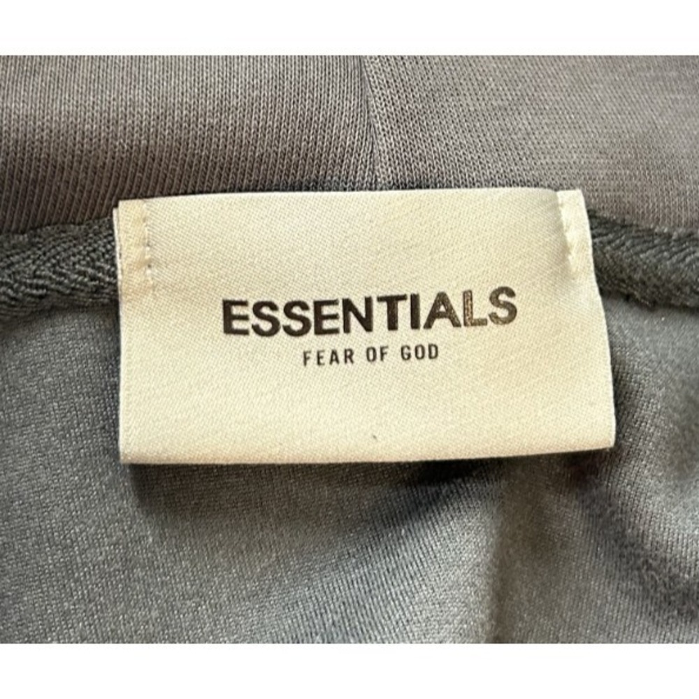Fear of God Essentials Dark Gray Hoodie Pullover Cotton Logo Long Sleeve SMALL - Picture 11 of 11